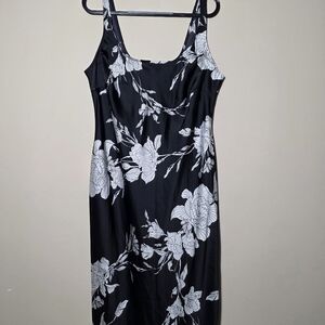 A New Day Black Dress with White Floral Design